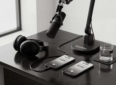 Studio podcast Iconik Média